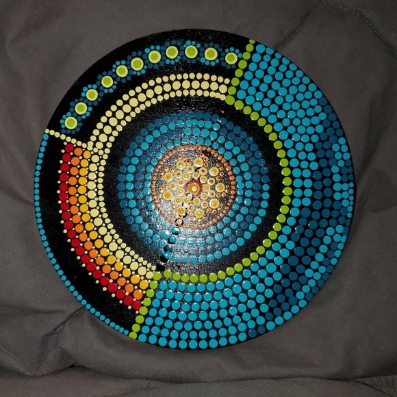 Other - Hand painted little wood round